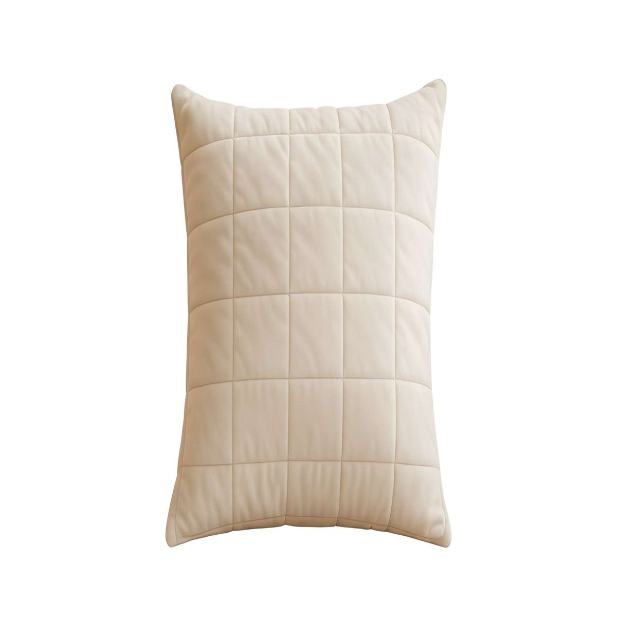 GENERICO - PACK DE 4 FUNDAS DE COJIN TERCIOPELO GRID 45X45 BEIGE