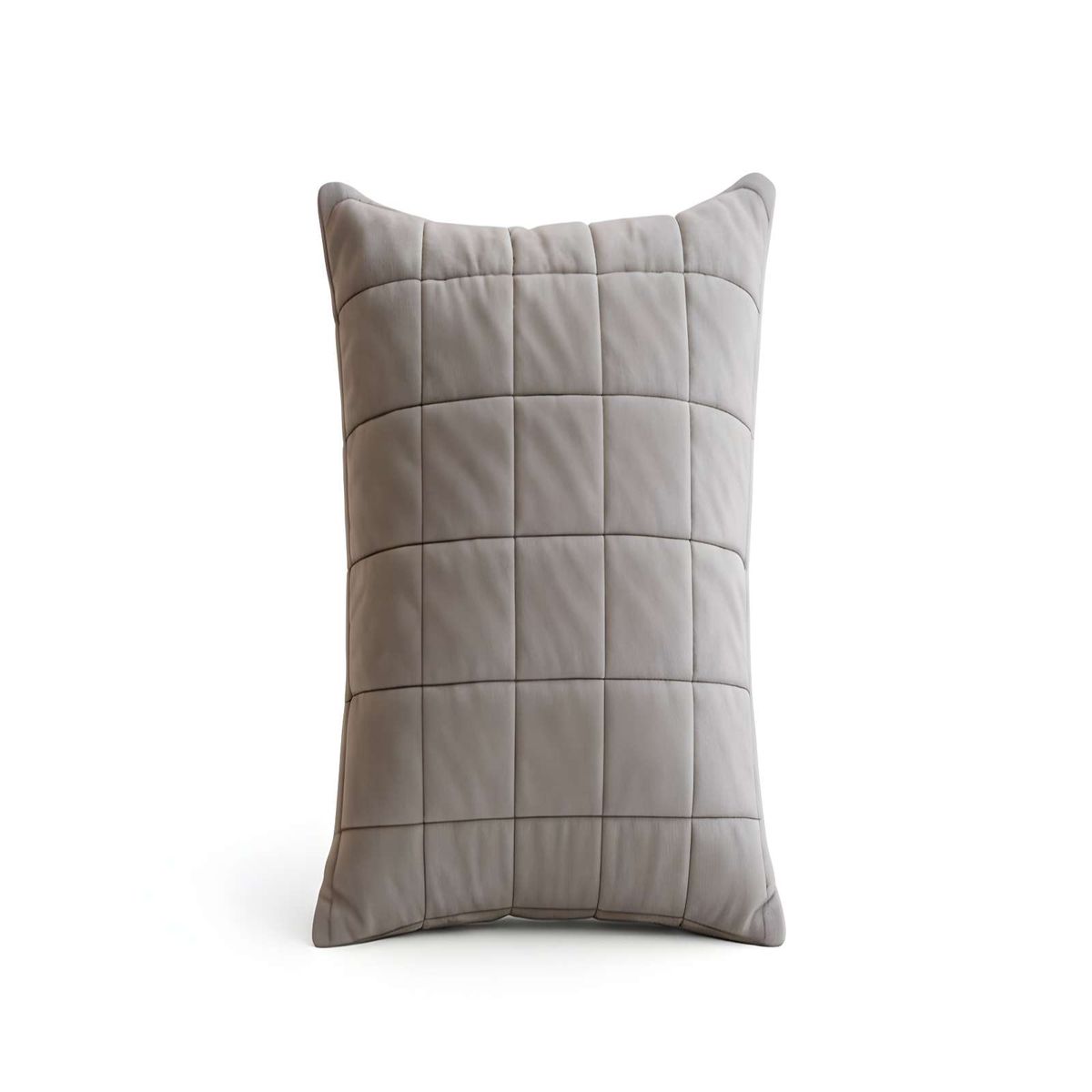 GENERICO - PACK DE 4 FUNDAS DE COJIN TERCIOPELO GRID 45X45 GRIS