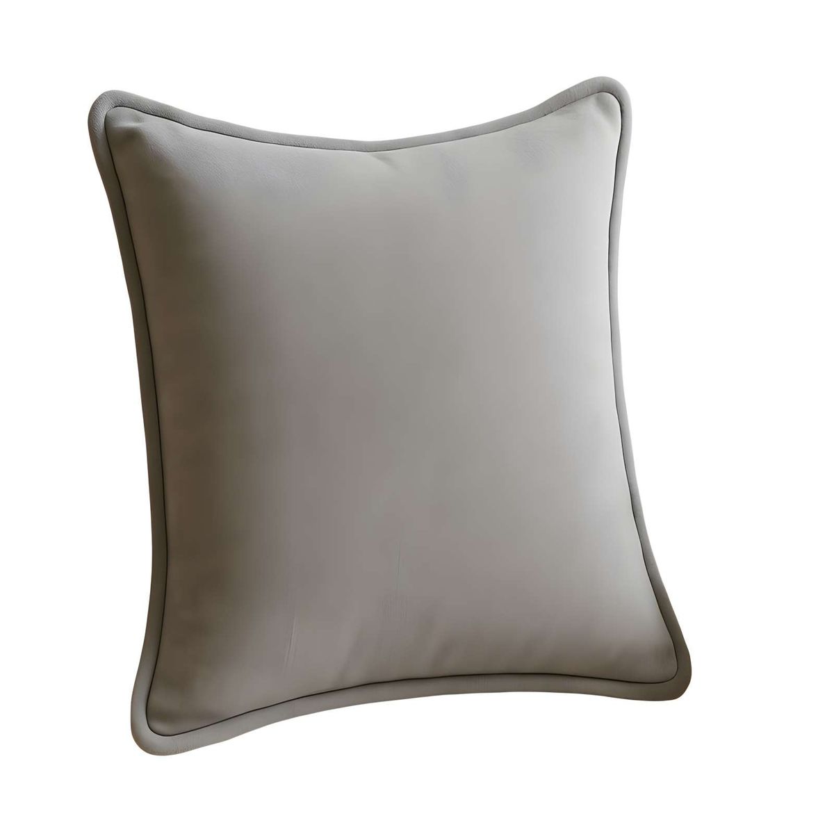 GENERICO - JUEGO DE 2 FUNDAS DE COJIN LISA CON BORDE 45X45 GRIS