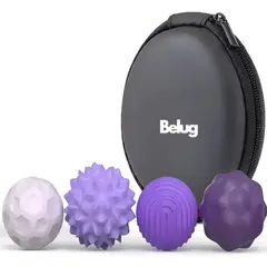 GENERICO - Set 4 Esferas Magnéticas Antiestrés De Goma Juguete De Calma Violeta BELUG