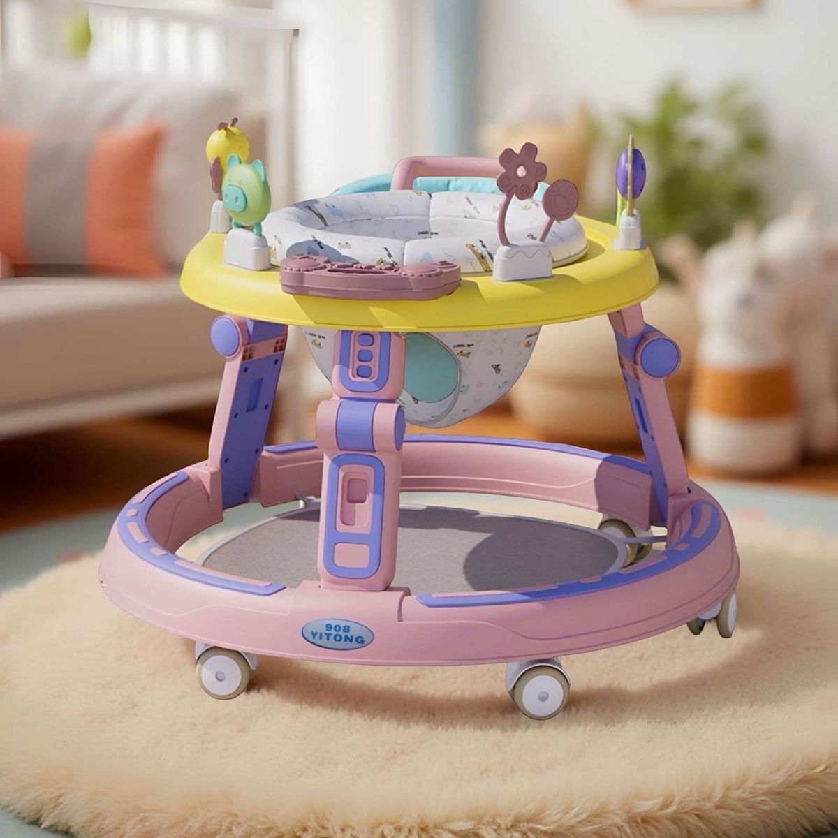 GENERICO - Andador Caminadora Para Bebes Multifuncional Primeros pasos 3 en 1 Rosa