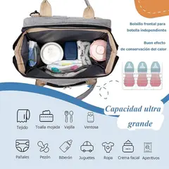 MOVI - Bolso pañalera multifunción para bebéNiño con Mudador