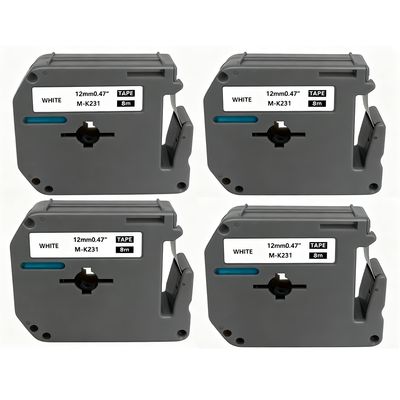 Kinda Nice 4Pcs Cinta Rotuladora Para Brother Tze-231
