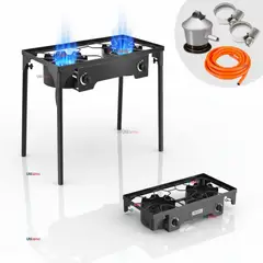 LINE - Fogón Cocina Alta Presión 2 Platos + Kit De Instalación