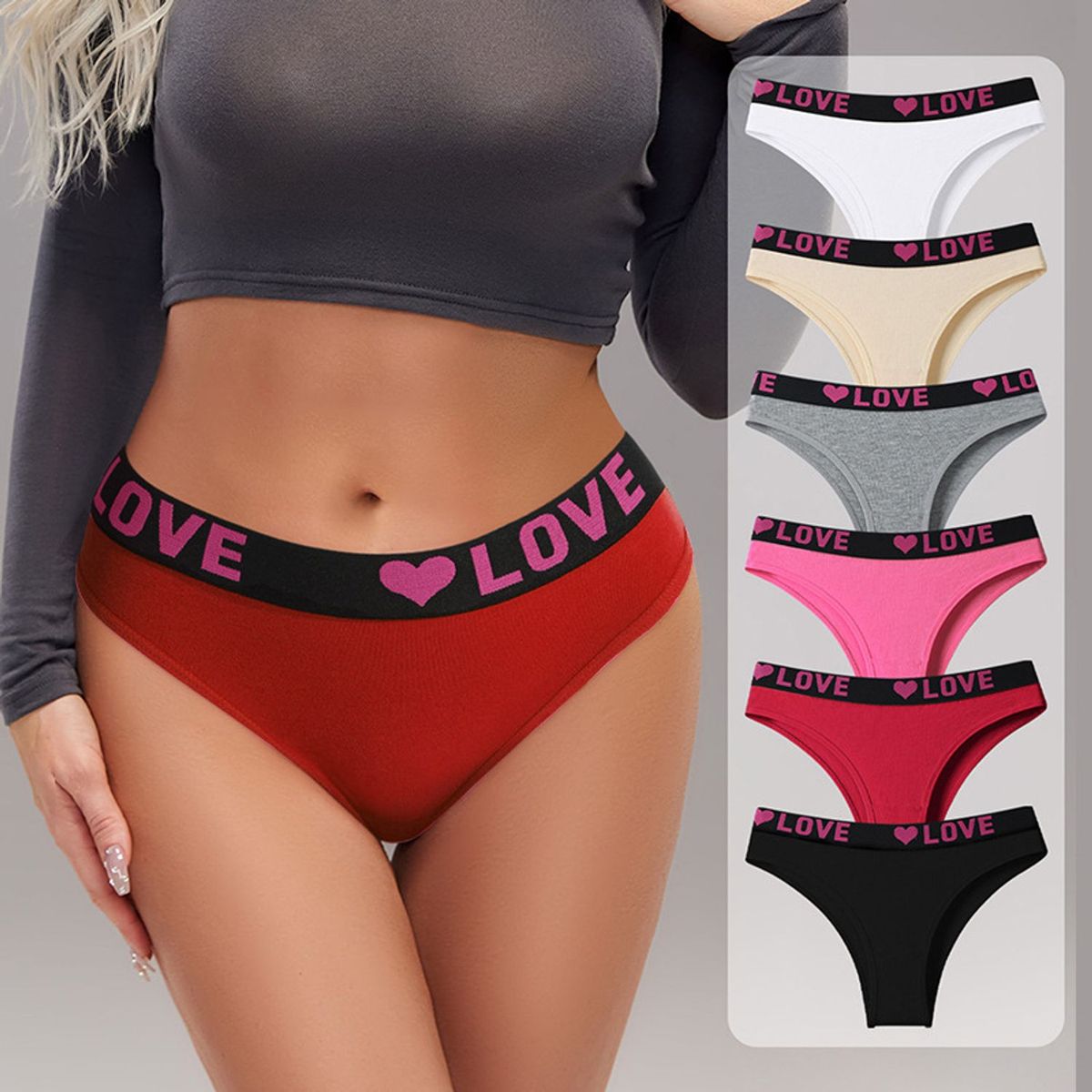 TIOZONEY - Pack de 6 Calzones Mujer