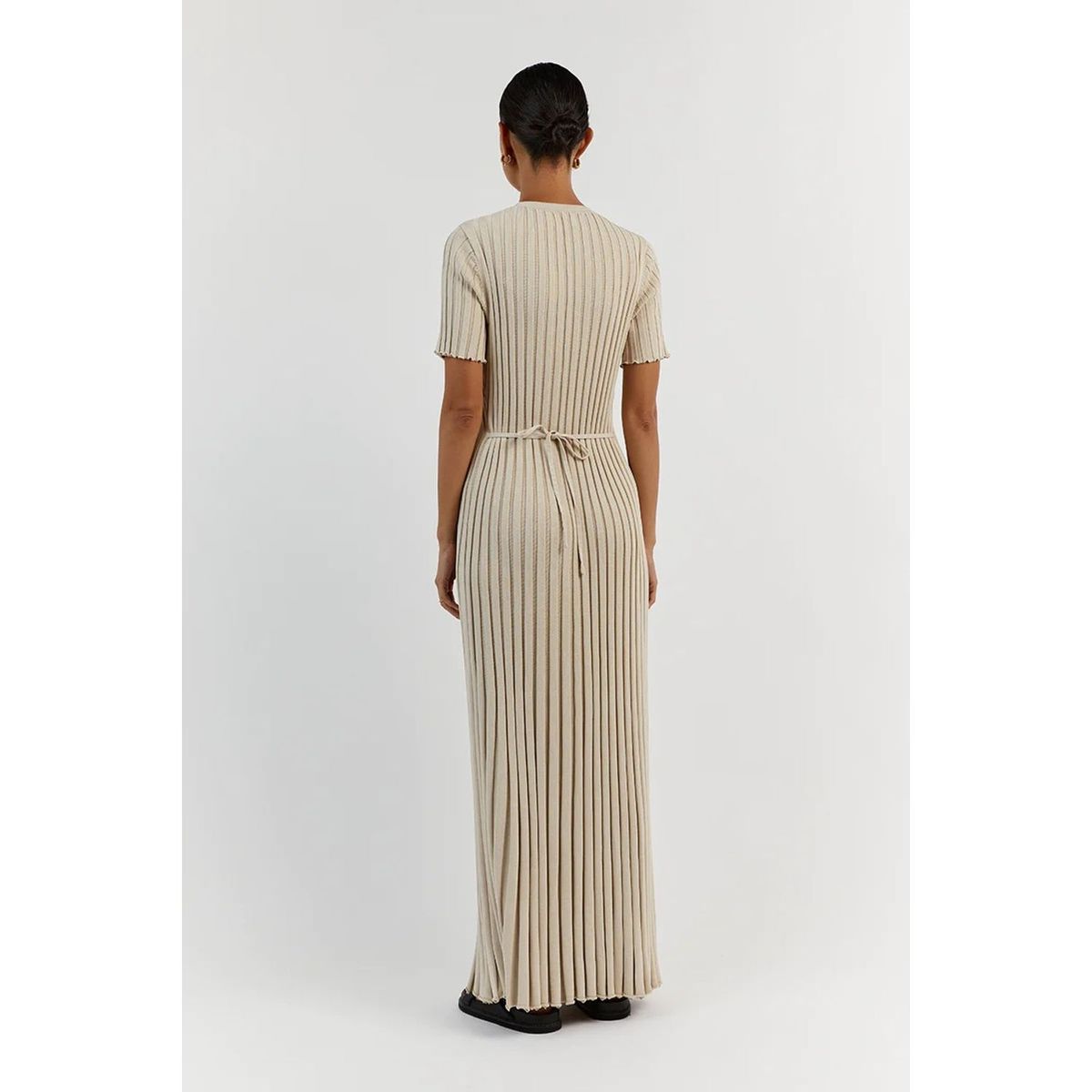 TIOZONEY - Vestido de punto ajustado