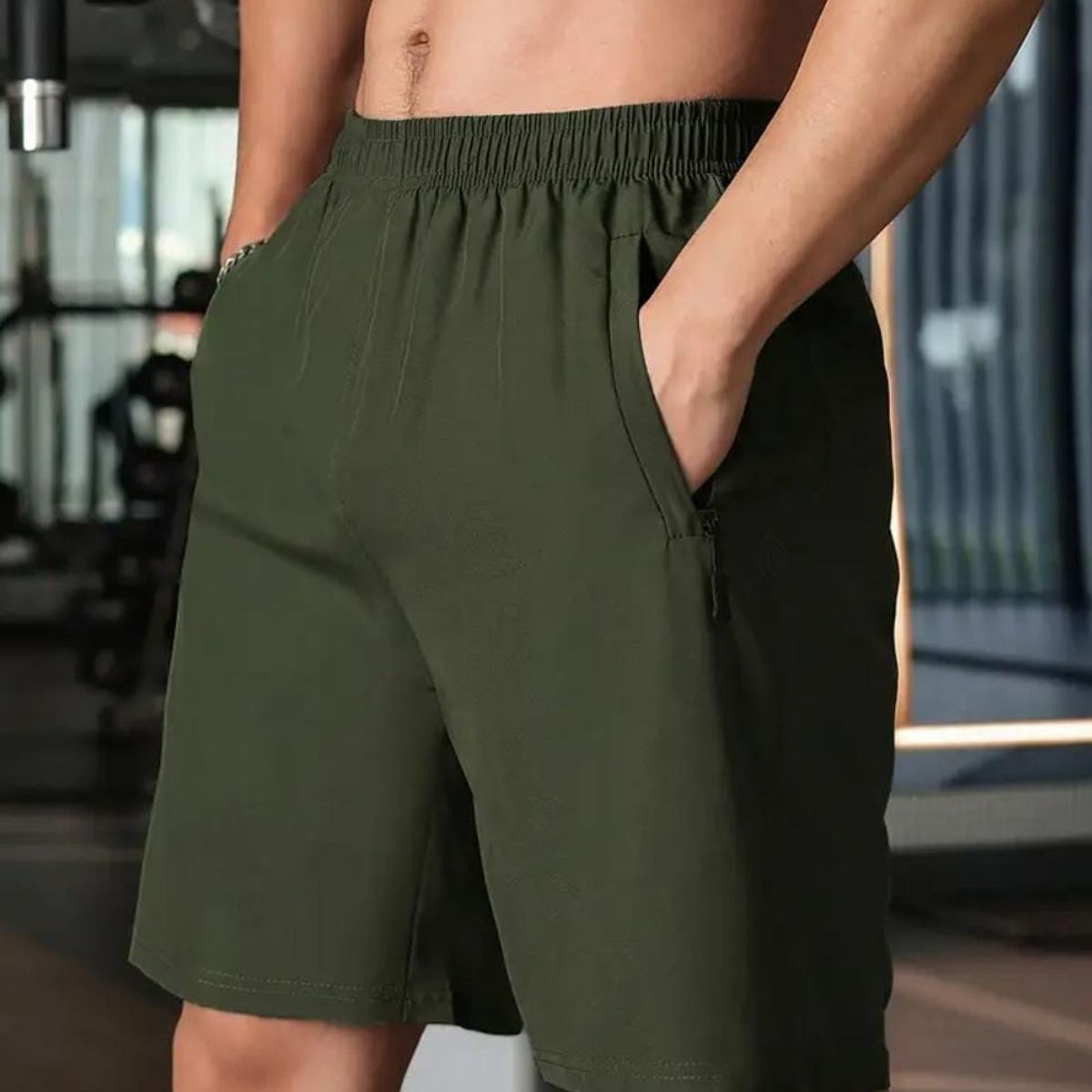 BLUE MOUNTAIN - Shorts Deportivo Hombre Secado Rápido + Upf50 Bolsillos Laterales