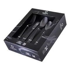 KRONS - Set Cuchillería Black 24 Piezas