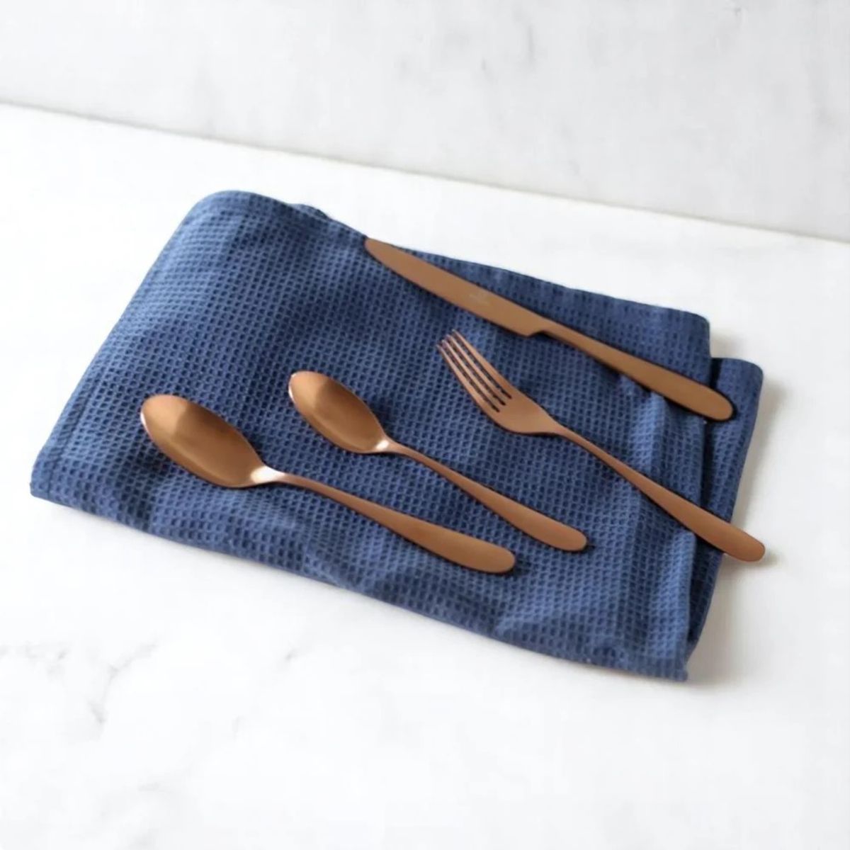KRONS - Set de Cubiertos Acero Inoxidable 24Pzs Bronce Copper krons