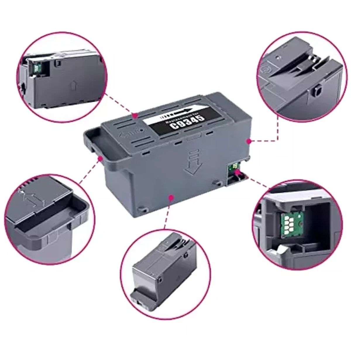 KINDA NICE - Kit de Mantenimiento con Chip Compatible para Epson C9345L15150L8160