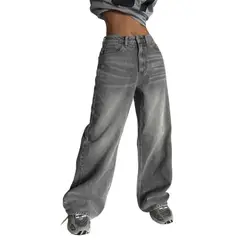 TIOZONEY - Jeans de pierna ancha y corte holgado