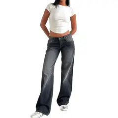 TIOZONEY - Jeans rectos para mujeres