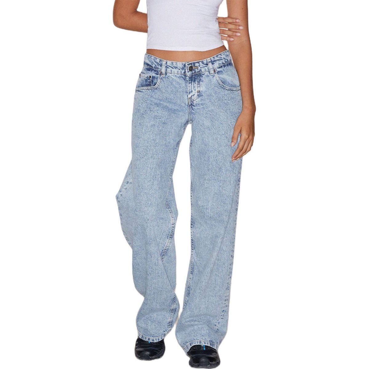 TIOZONEY - Jeans rectos para mujeres