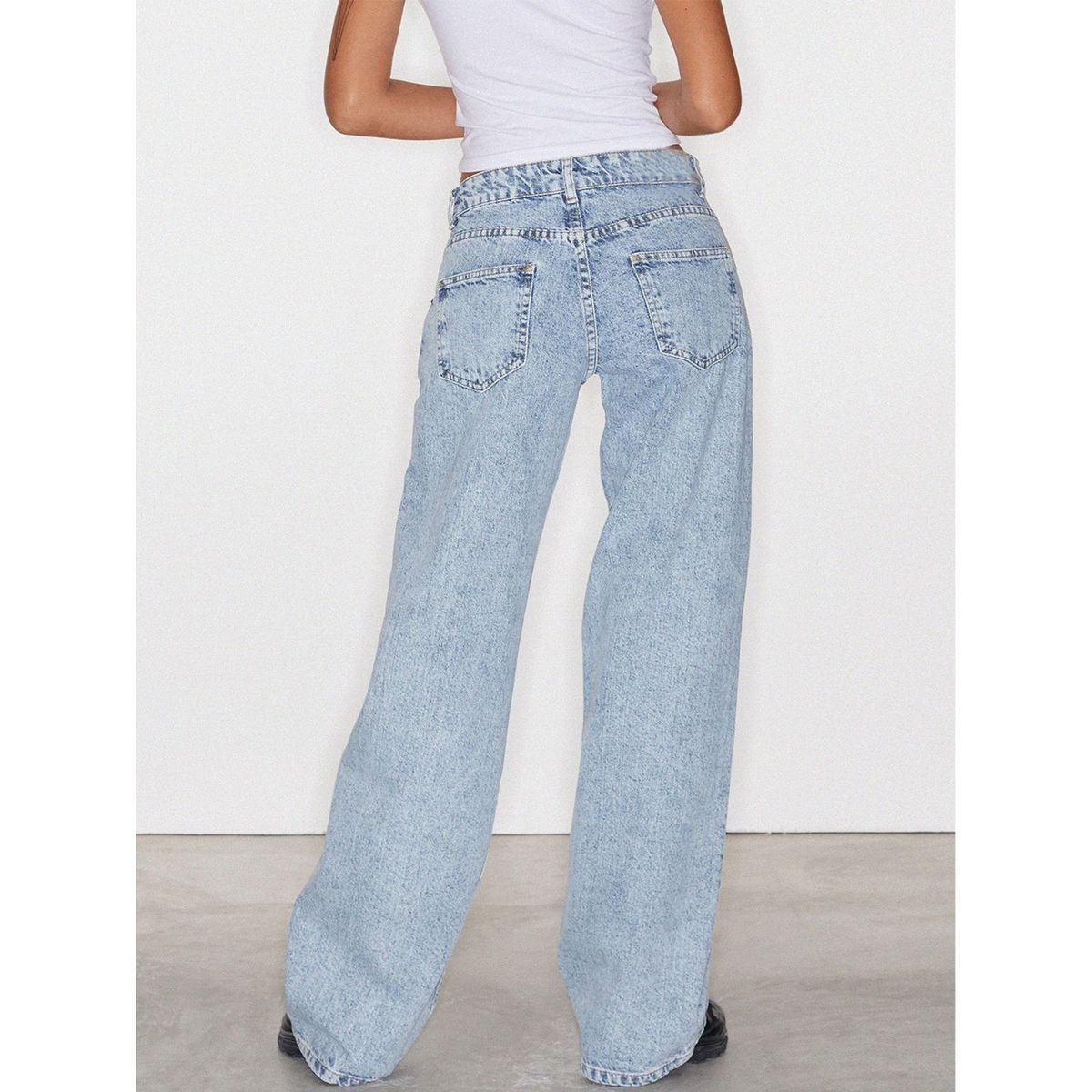 TIOZONEY - Jeans rectos para mujeres