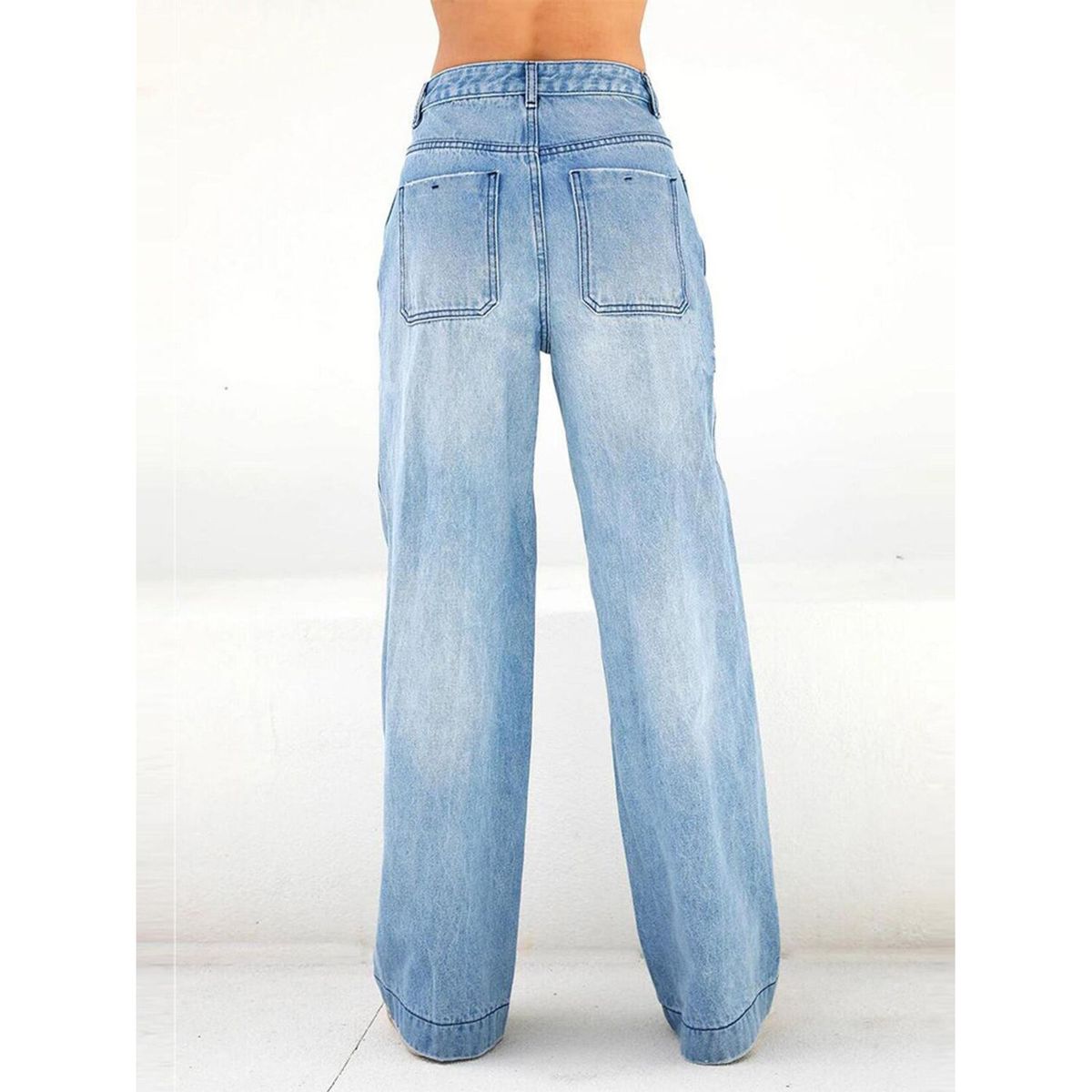 TIOZONEY - Jeans anchos para mujer