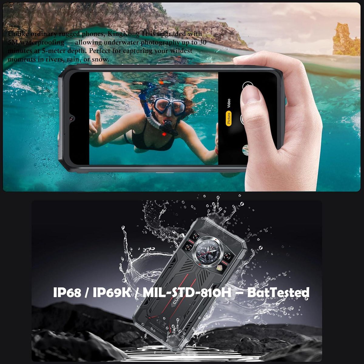 CUBOT - Cubot kingkong 11 Celular 32GB+256GB 10200mAh 108MP Andiord 15