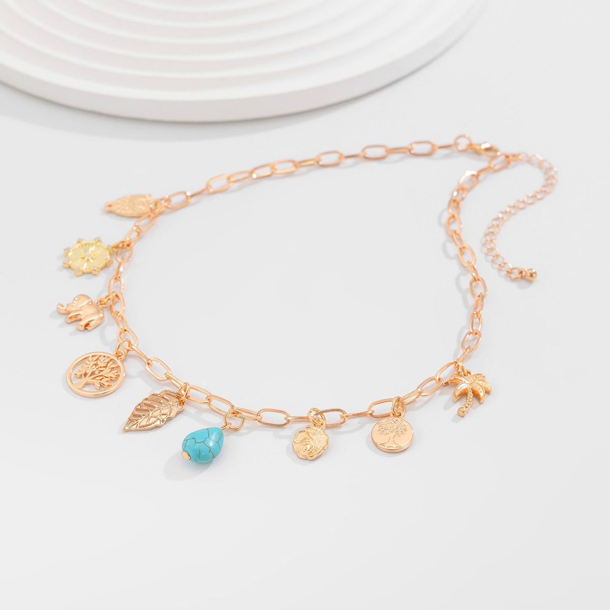 TIOZONEY - Collar Dorado Mujer
