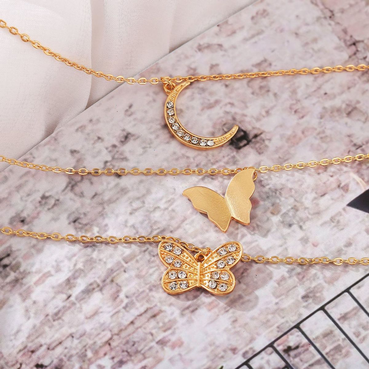 TIOZONEY - Collar Dorado Mujer