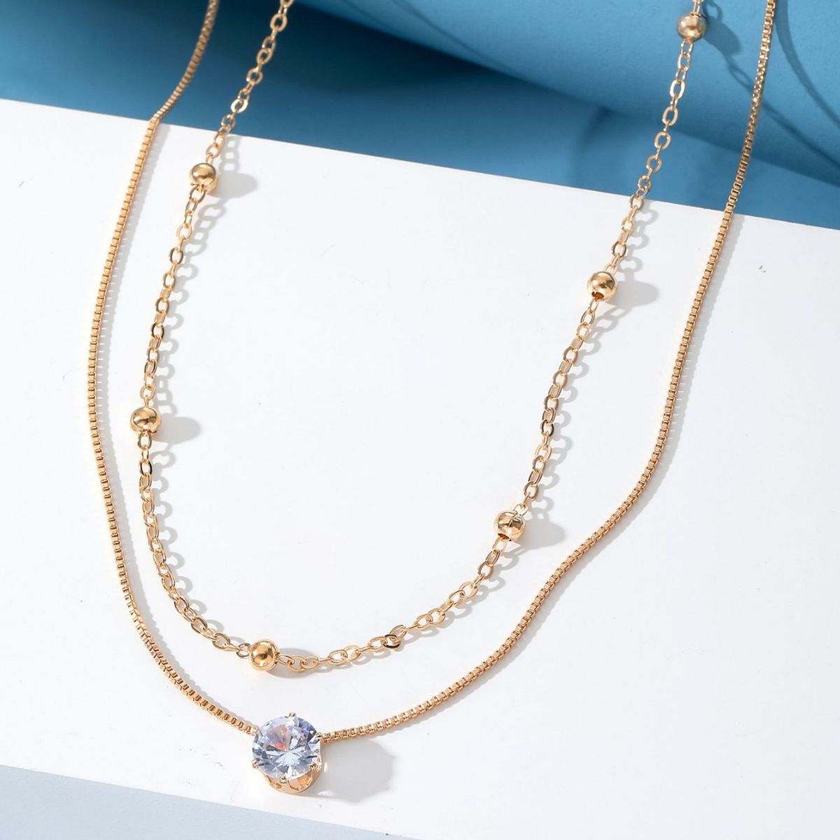 TIOZONEY - Collar Dorado Mujer
