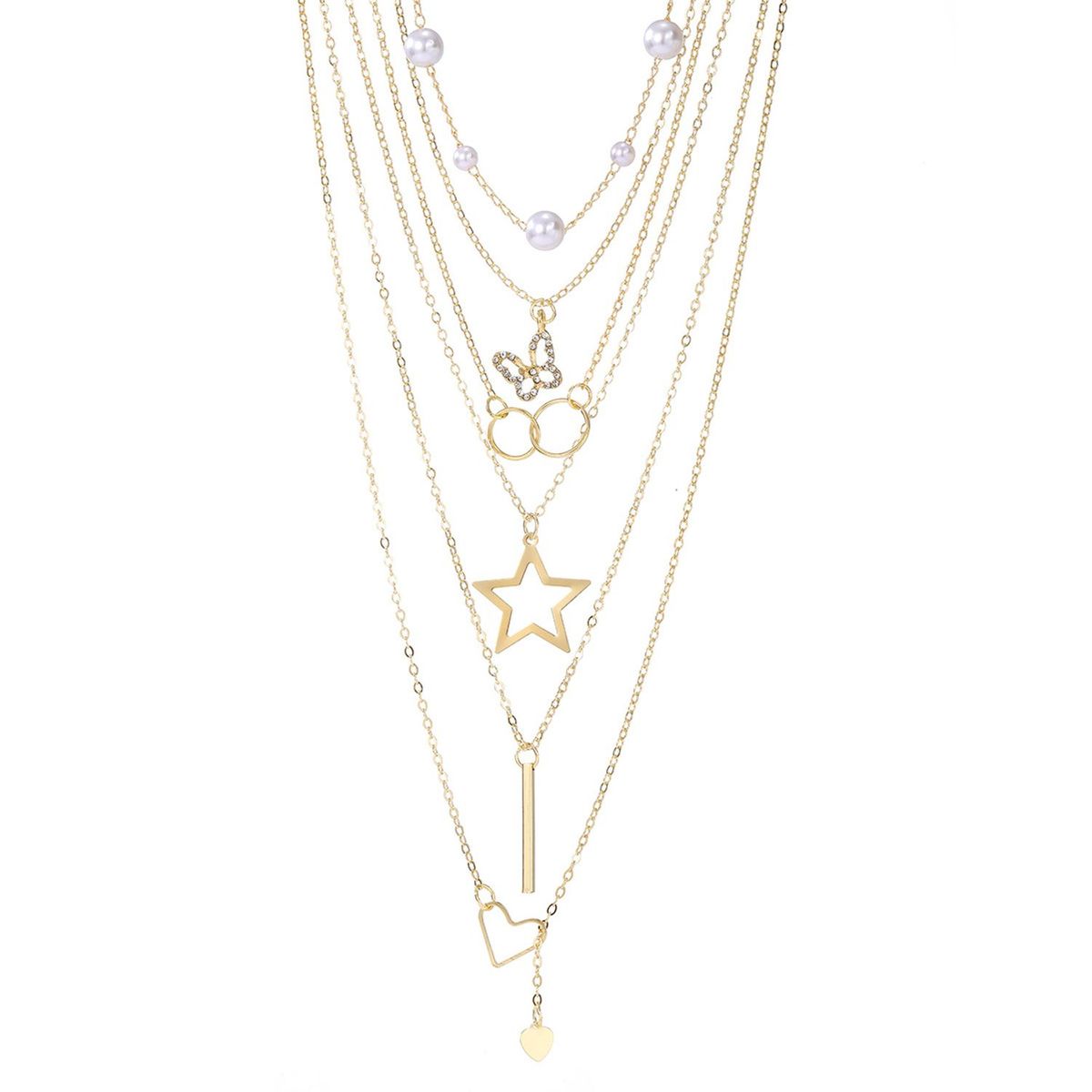TIOZONEY - Collar Dorado Mujer