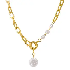 TIOZONEY - Collar Dorado Mujer