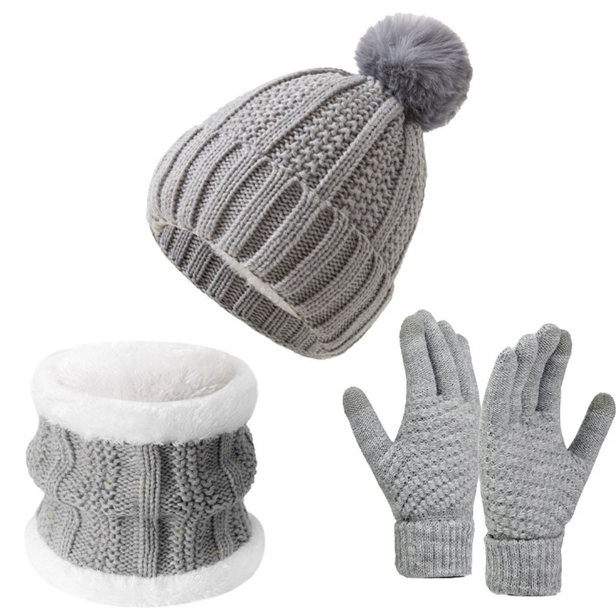 TIOZONEY - Pack Gorro Bufanda y Guantes
