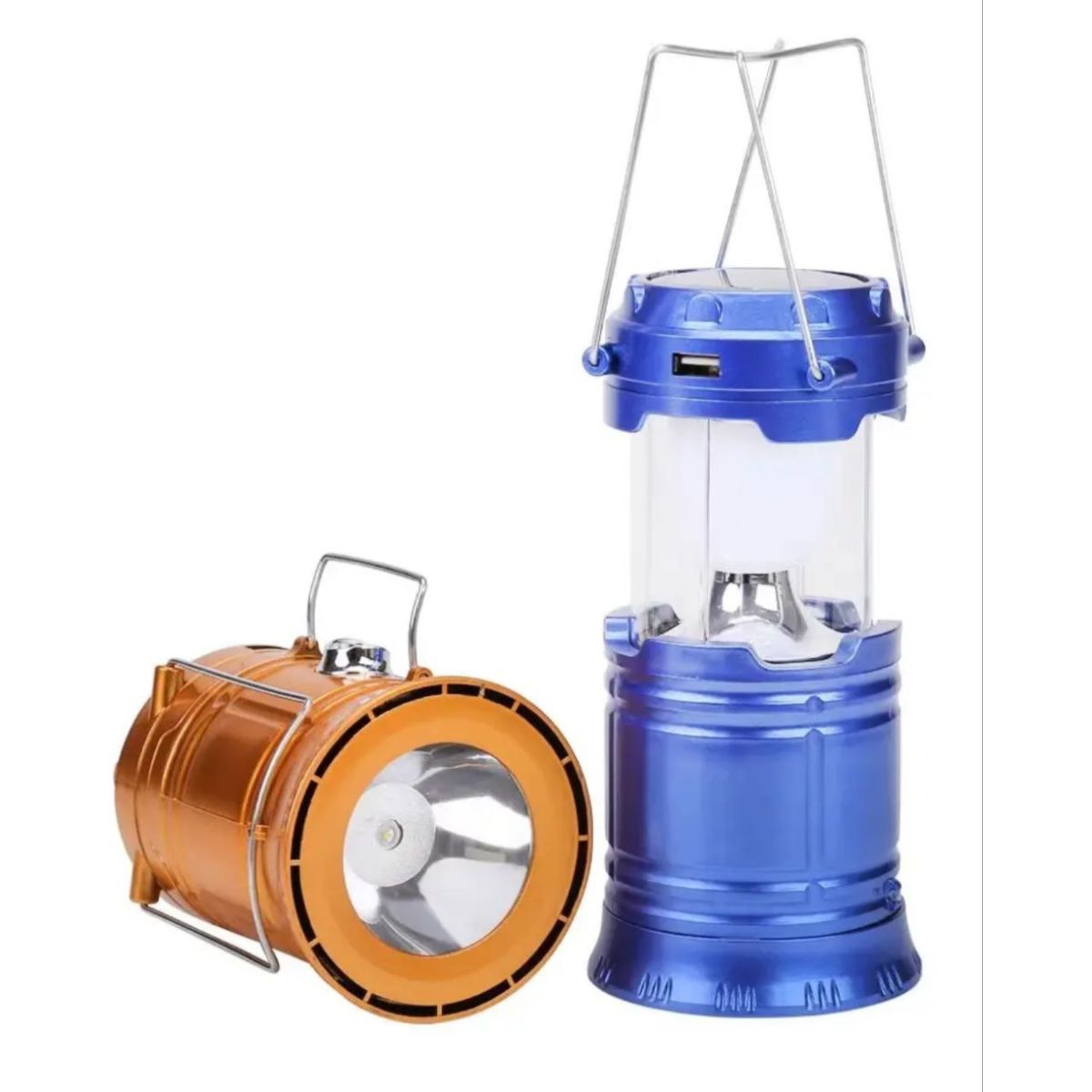 GENERICO - Lámpara LED Solar Camping Plegable Recargable Portátil negra