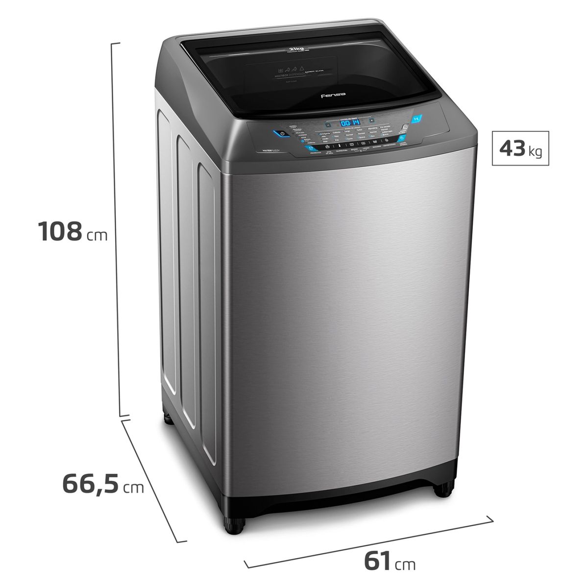 FENSA - Lavadora Automática Carga Superior 21 kg Premium Care Pro Fensa