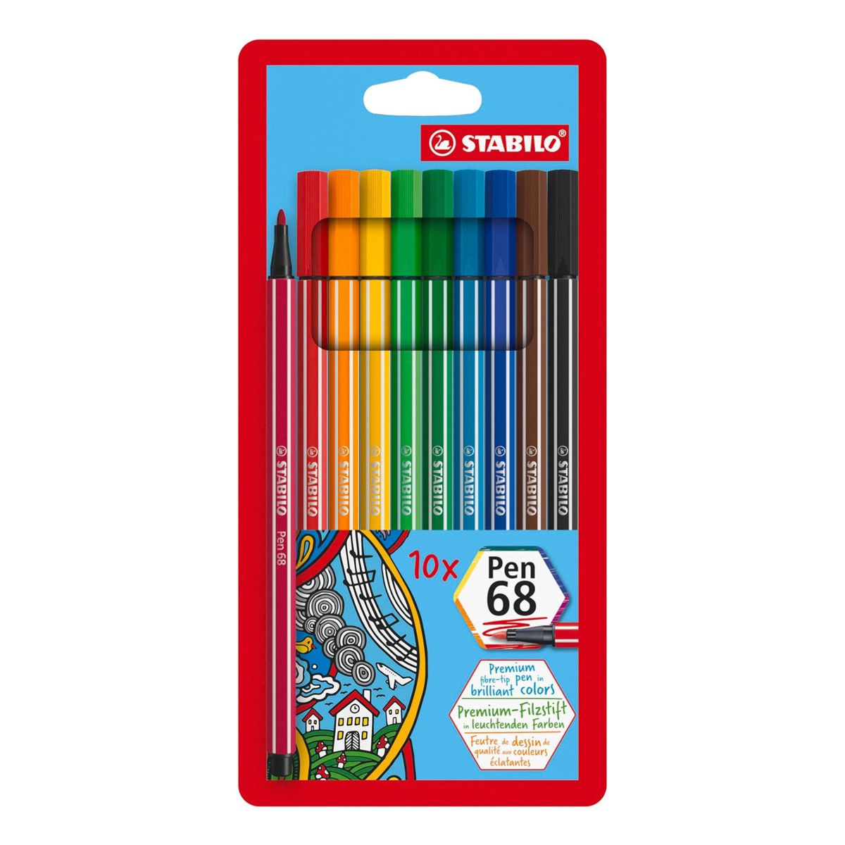 STABILO - Set 10 Rotulador Colores Intenso Stabilio