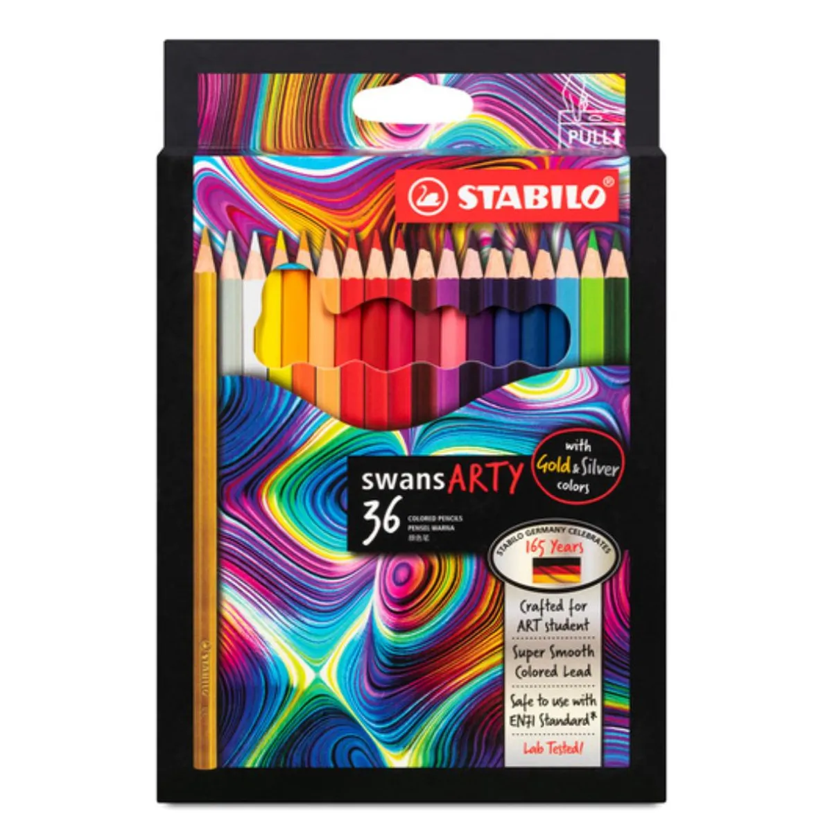 STABILO - Set 36 Lápices Colores Swans Arty Stabilio