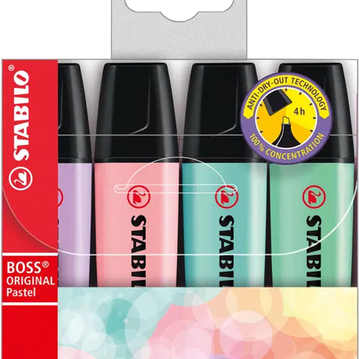 STABILO - Set 4 Destacadores Stabilo Boss Original Pastel