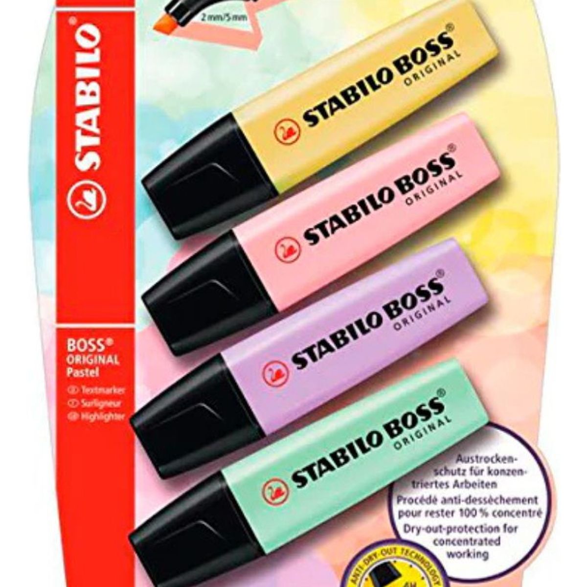STABILO - Set 4 Destacadores Stabilo Boss Original Pastel-colores