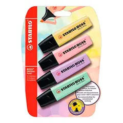 STABILO - Set 4 Destacadores Boss Original Pastel-colores