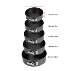 GENERICO - Set de 6 Moldes Antiadherentes de Teflón Reposteria