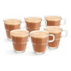 BORMIOLI - Set 6 Tazas Grandes De Vidrio Té Capuchino - Barshine