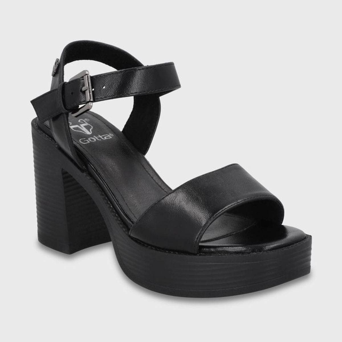GOTTA - Sandalia Taco Negra Mujer 65922