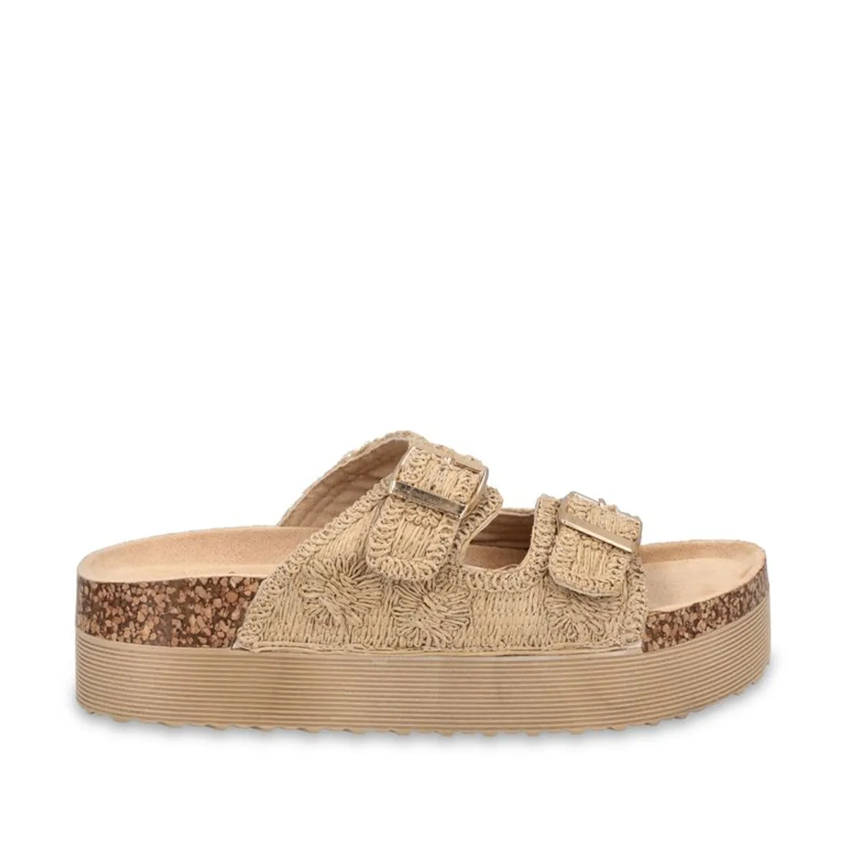 GOTTA - Sandalia Plataforma Beige Mujer 65951