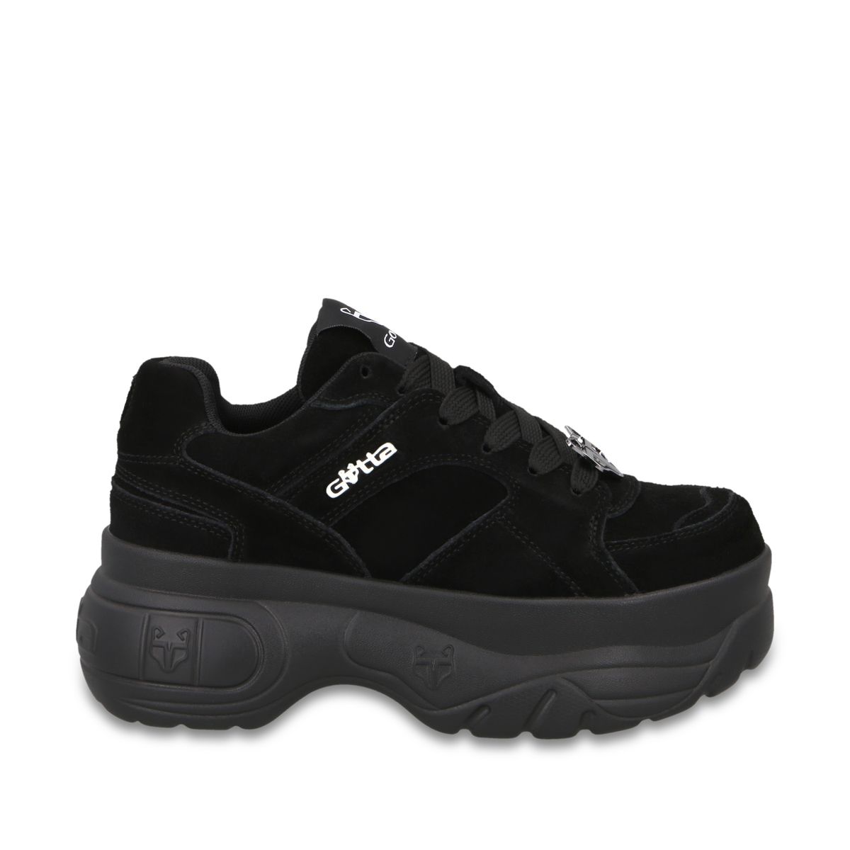 GOTTA - Zapatilla Plataforma Cuero Negra Mujer 9724A