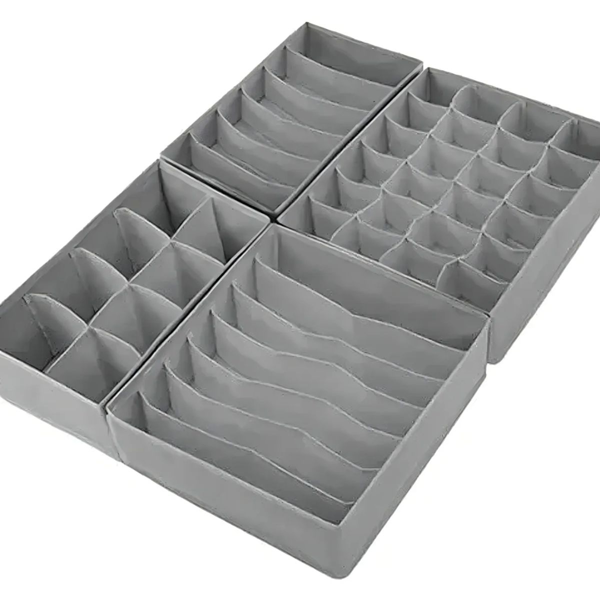 OKAY - Organizador de Ropa Interior Okay Set de 4 Compartimentos Tela No Tejida Beige