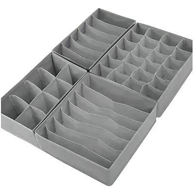 Imagen 2 del producto Organizador de Ropa Interior Set de 4 Compartimentos Tela No Tejida Beige
