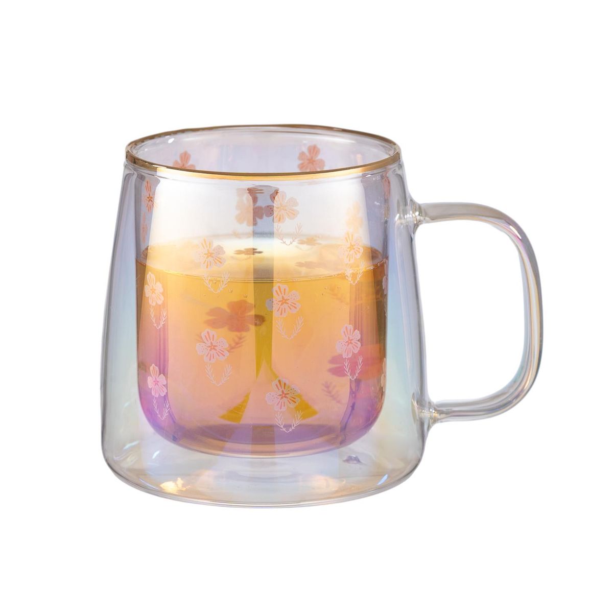 ADAGIO TEAS - Taza Doble Vidrio Tiny Blossom 400 ml