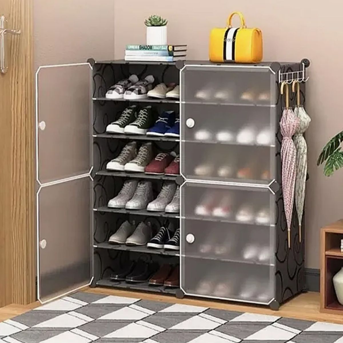 OKAY - Zapatero Organizador De Zapatos 2 Pisos Estrecho 8 Pares