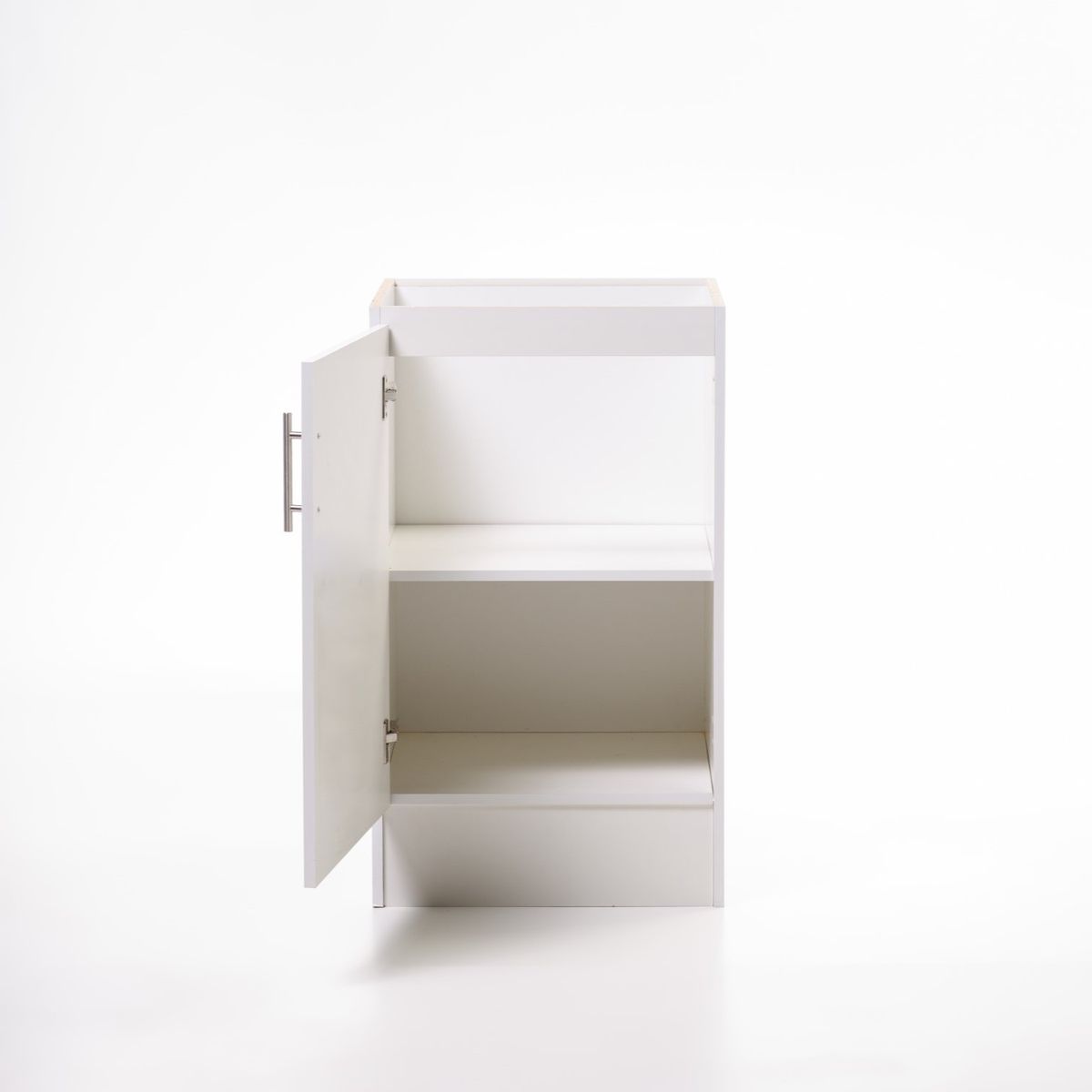 MOBELTEK - Mueble de cocina Base de Cocina de 1 Puerta 50 cm Blanca Izquierda