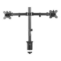 GENERICO - FIGOIMPORT Soporte Mesa Brazo Articulado Para 2 Monitores Negro Negro