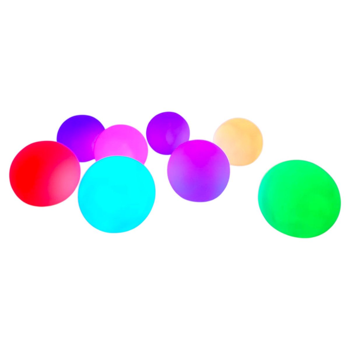 GENERICO - PELOTAS SENSORIALES CON LUZ 8 UNIDADES LAVABLES