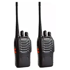 GENERICO - Pack X2 Radio Transmisor Walkie Talkie Bf-888s Baofeng Recargable Ideal Camping Seguridad