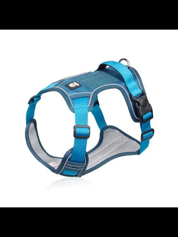 Arnés Reflectante Antitirones Antiasfixia Para Perro Talla L - Azul