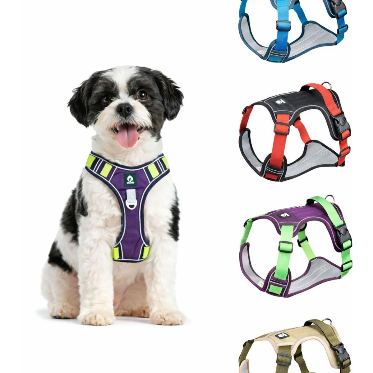 GENERICO - Arnés Reflectante Antitirones Antiasfixia Para Perro Talla S - Azul