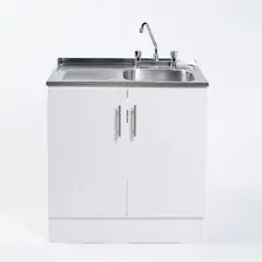 MOBELTEK - Mueble de Cocina Kit Lavaplatos 80cm Secador Izquierdo