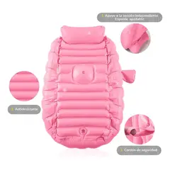 GENERICO - Bañera inflable plegable portátil para bebés con bomba aire